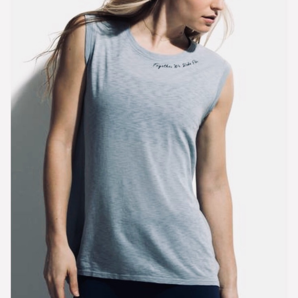 Peloton Together We Ride Far Hi Low Tank Top Workout Shirt